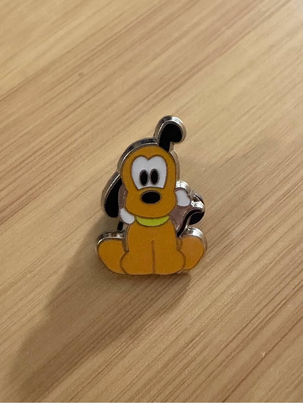Disney Pluto Sitting Character Enamel Pin